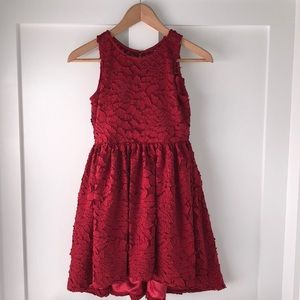Chasing Fireflies Rich Red Holiday Dress Sz. 8